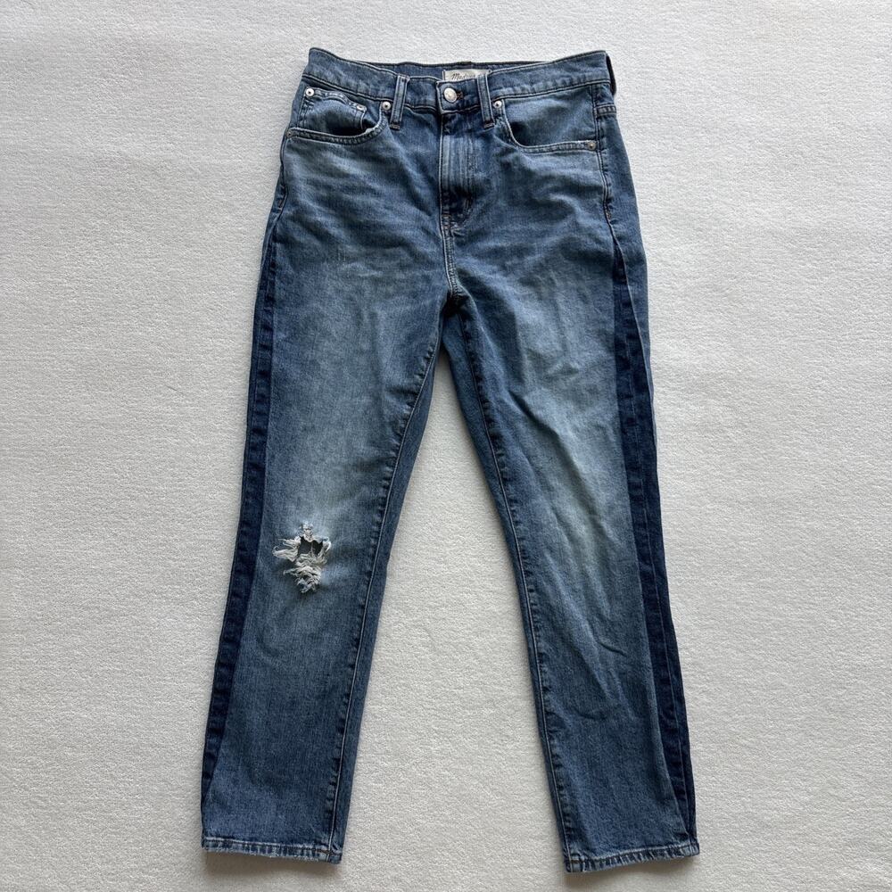Madewell High Rise Slim Boyjean Womens Jeans Size 26 Distressed Casual Comfy